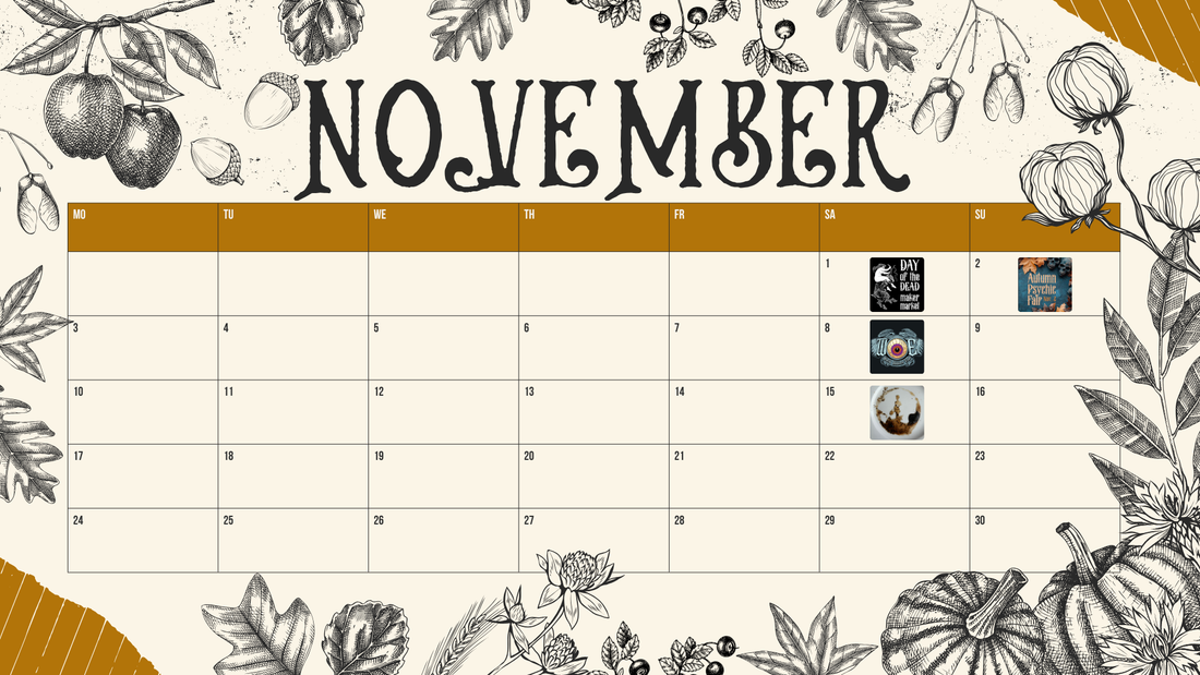 Leafless Ashes' November Events Calendar