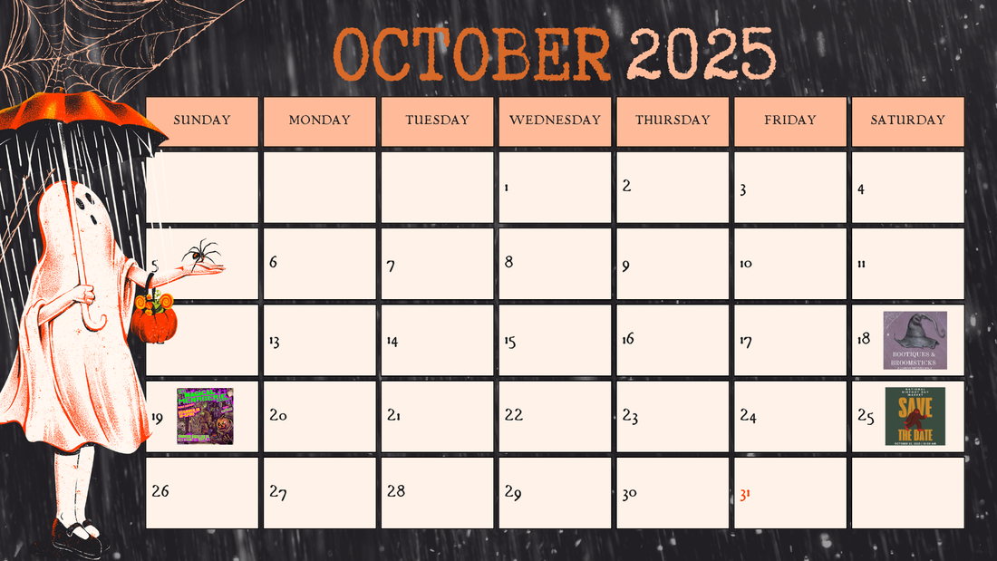 An October 2035 calendar of events that Leafless Ashes will participate in.