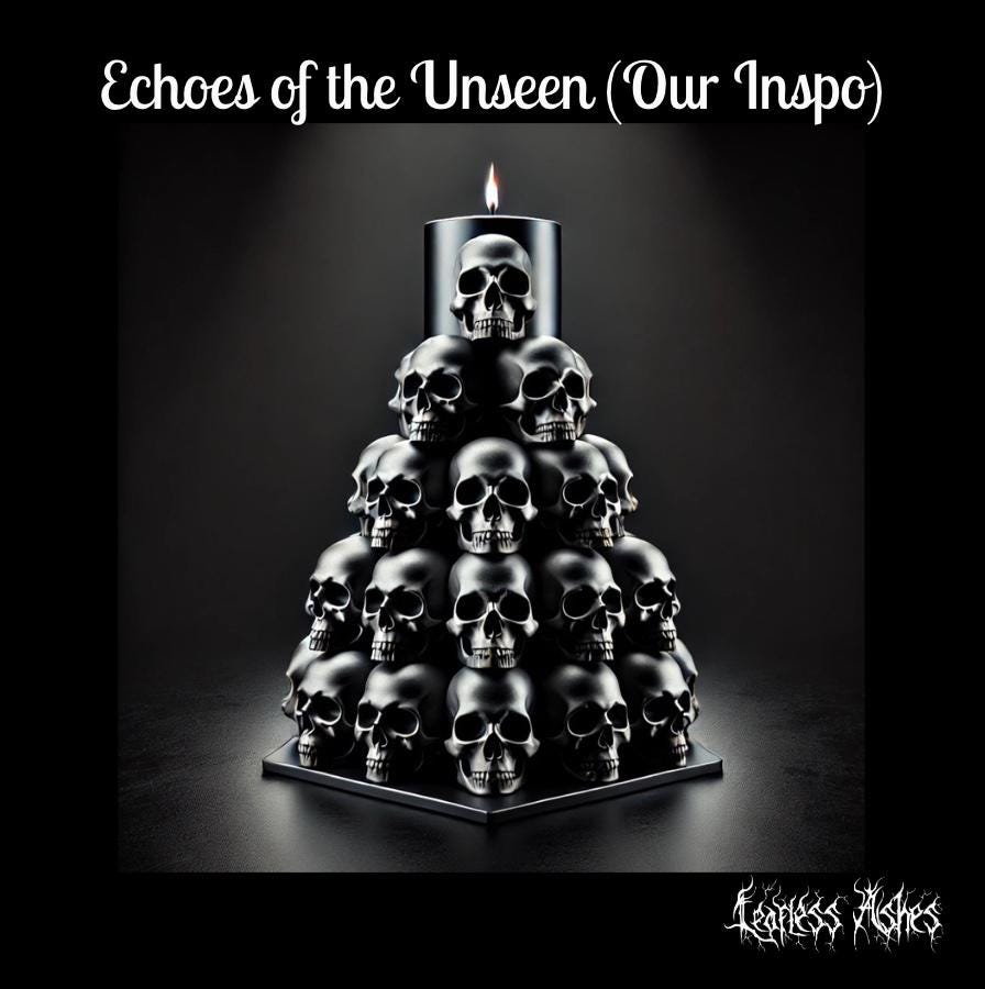 Gothic Skull Pyramid Decorative Wax Candle - Eerie Gothic Wax Candle with Skull Tower Design (Unscented)