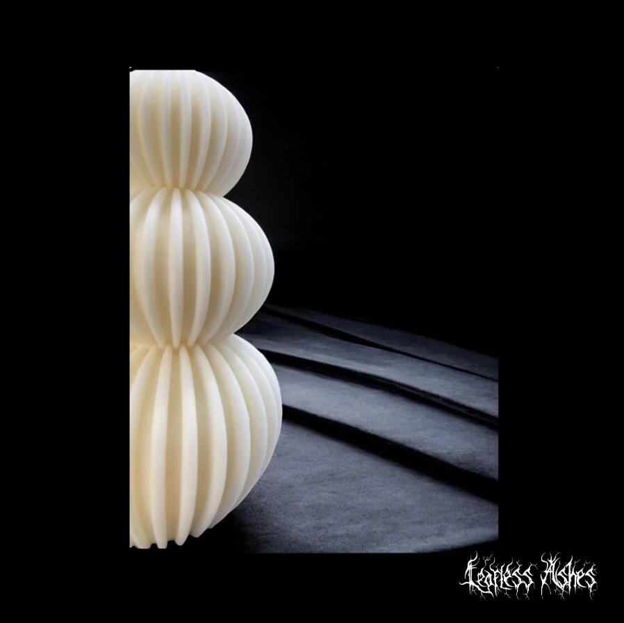 Stacked Sphere Pillar Candle for Minimalist and Occult Decor Lovers (Unscented)