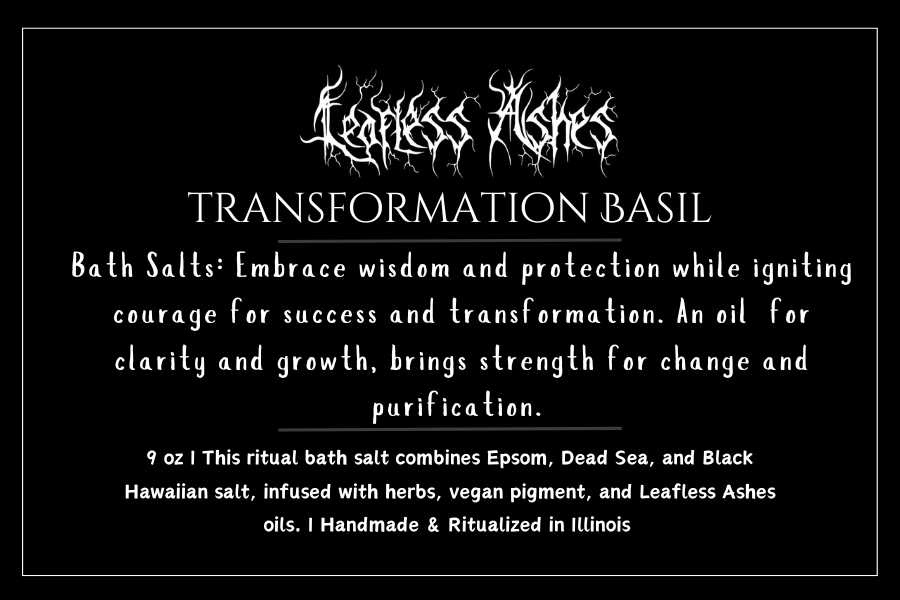 Transformation Basil - Bath salt for courage, clarity & empowered change