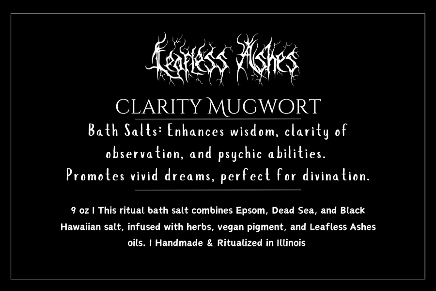 Clarity Mugwort - Bath Salt for Psychic clarity, vivid dreams & divination