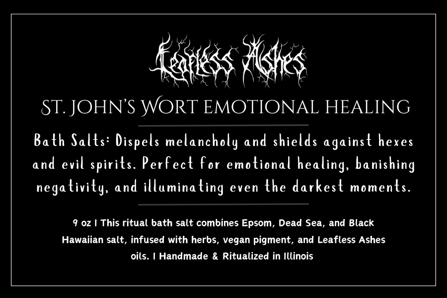 St. John’s Wort Emotional Healing - Bath salt for emotional renewal, protection & the banishing of negativity