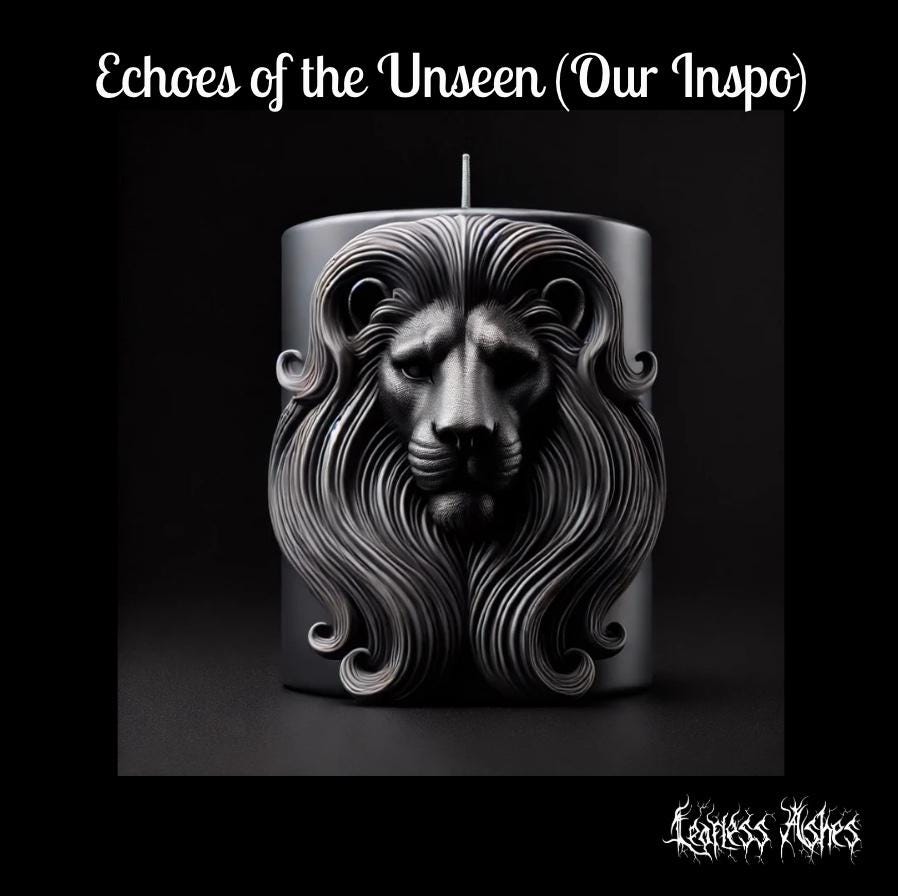 Lion Head Gothic Home Decor Candle - Lion Totem Spiritual Candle Handmade (Unscented)