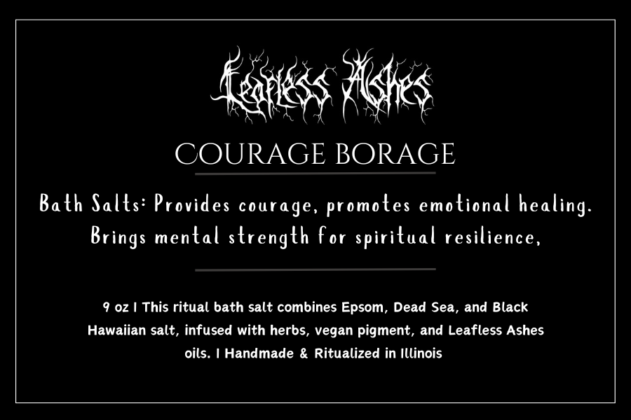 Courage Borage - Bath Salt for courage, emotional healing & spiritual resilience