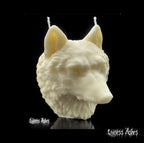 Wolf Head Gothic Handmade Candle Decor - Wolf Totem Ritual Candle (Unscented)
