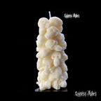 Stacked Skull Wax Candle for Halloween & Horror Decor (Unscented)