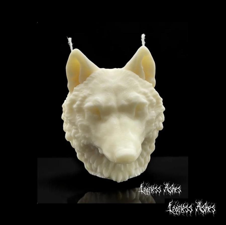 Wolf Head Gothic Handmade Candle Decor - Wolf Totem Ritual Candle (Unscented)