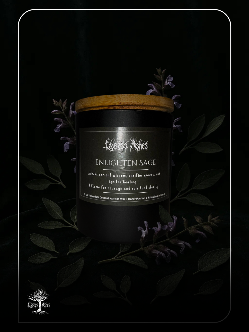 Sage Ritual Candle for Energy Cleansing and Spiritual Protection