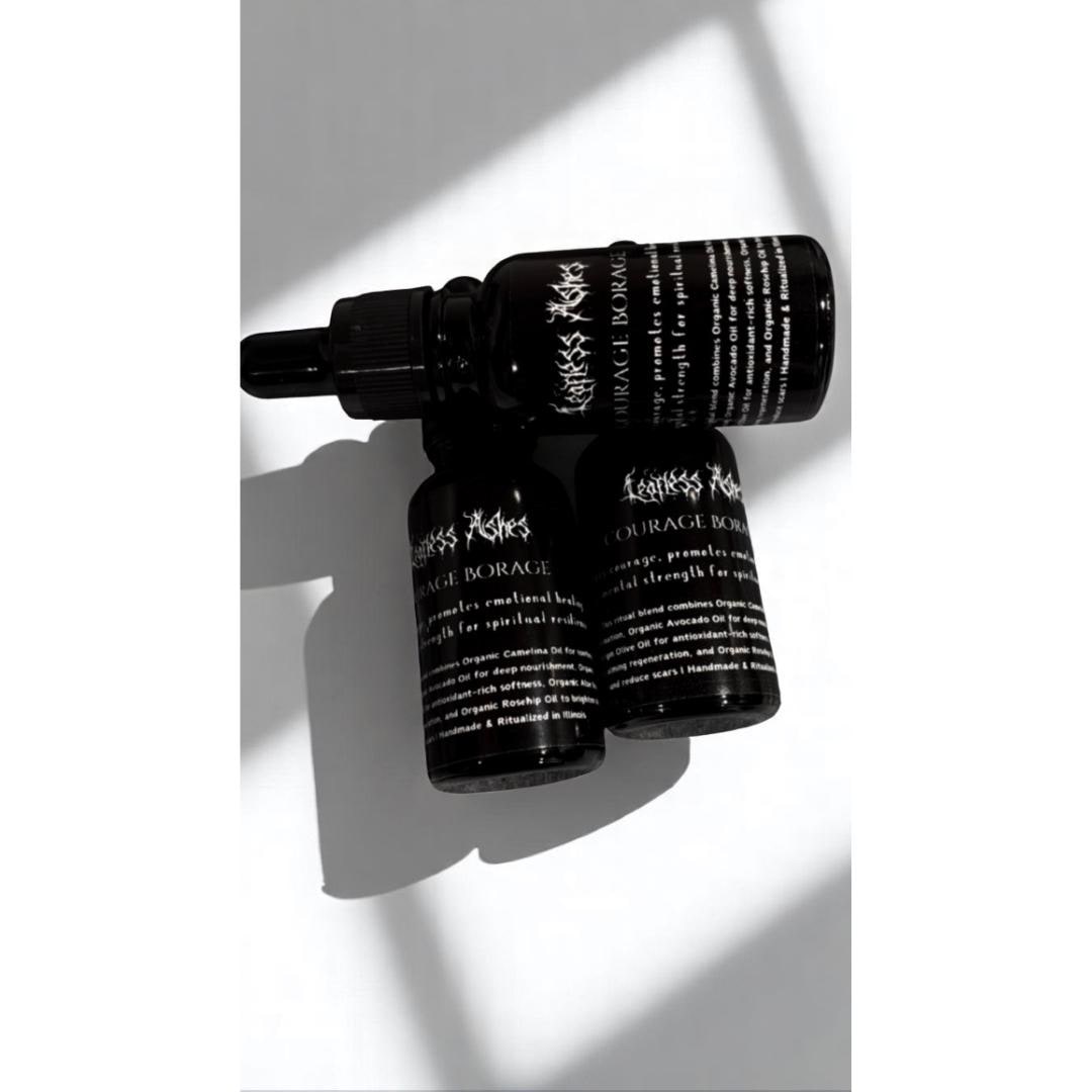 Courage ritual oil for emotional strength, spiritual protection, and inner healing
