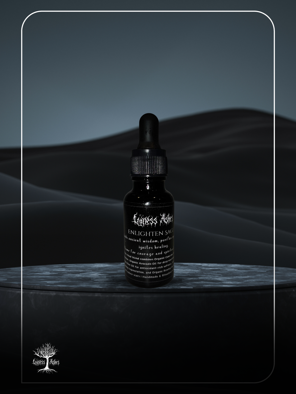 Enlightenment spell oil with sage for wisdom, ritual cleansing, and aura alignment