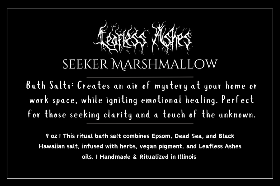 Seeker Marshmallow Bath Salt for intuition, & mystery