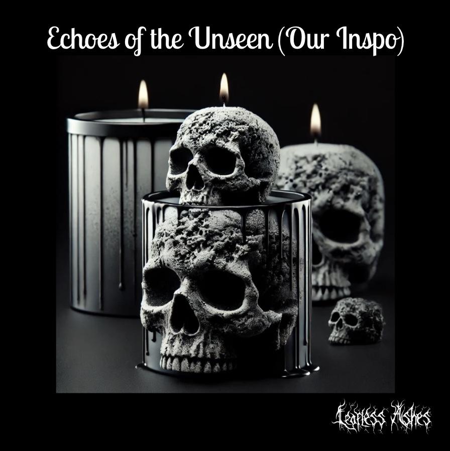 Dark Home Decor Triple Skull Statement Candle (Unscented)