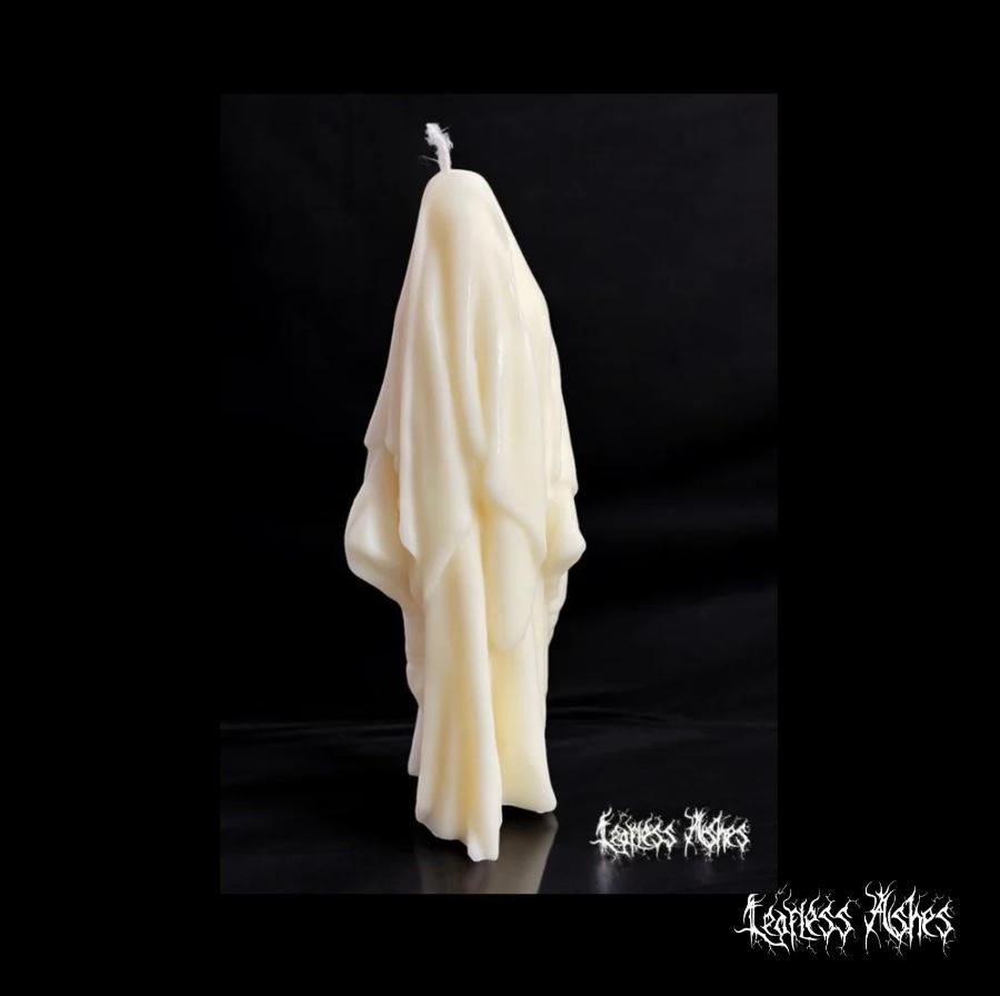 Death Faceless/Ghost Handmade Premium Wax Pillar Candle (Unscented) 5.0x2.3in (Unscented)