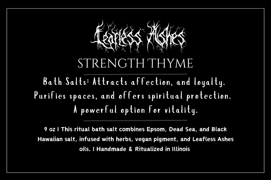 Strength Thyme - Ritual Bath Salt for vitality, loyalty & spiritual protection
