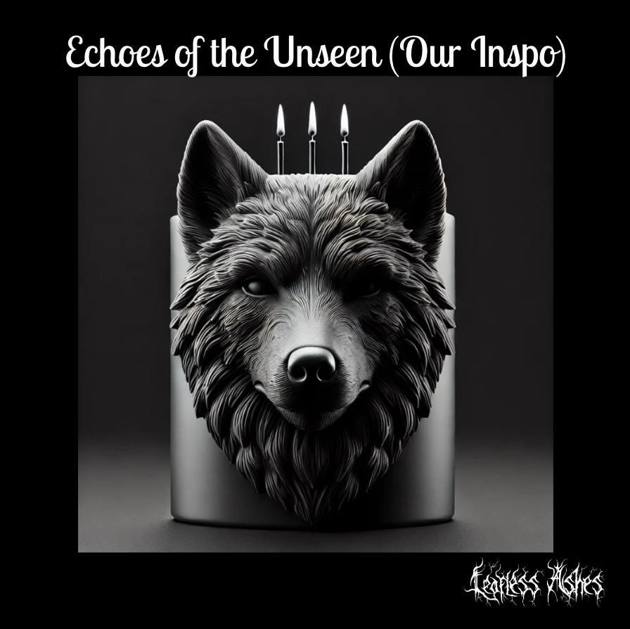 Wolf Head Gothic Handmade Candle Decor - Wolf Totem Ritual Candle (Unscented)