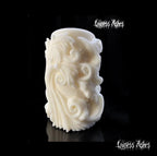 Fantasy Inspired Decorative Candle with Swirl and Star Design (Unscented)