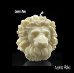 Lion Head Gothic Home Decor Candle - Lion Totem Spiritual Candle Handmade (Unscented)
