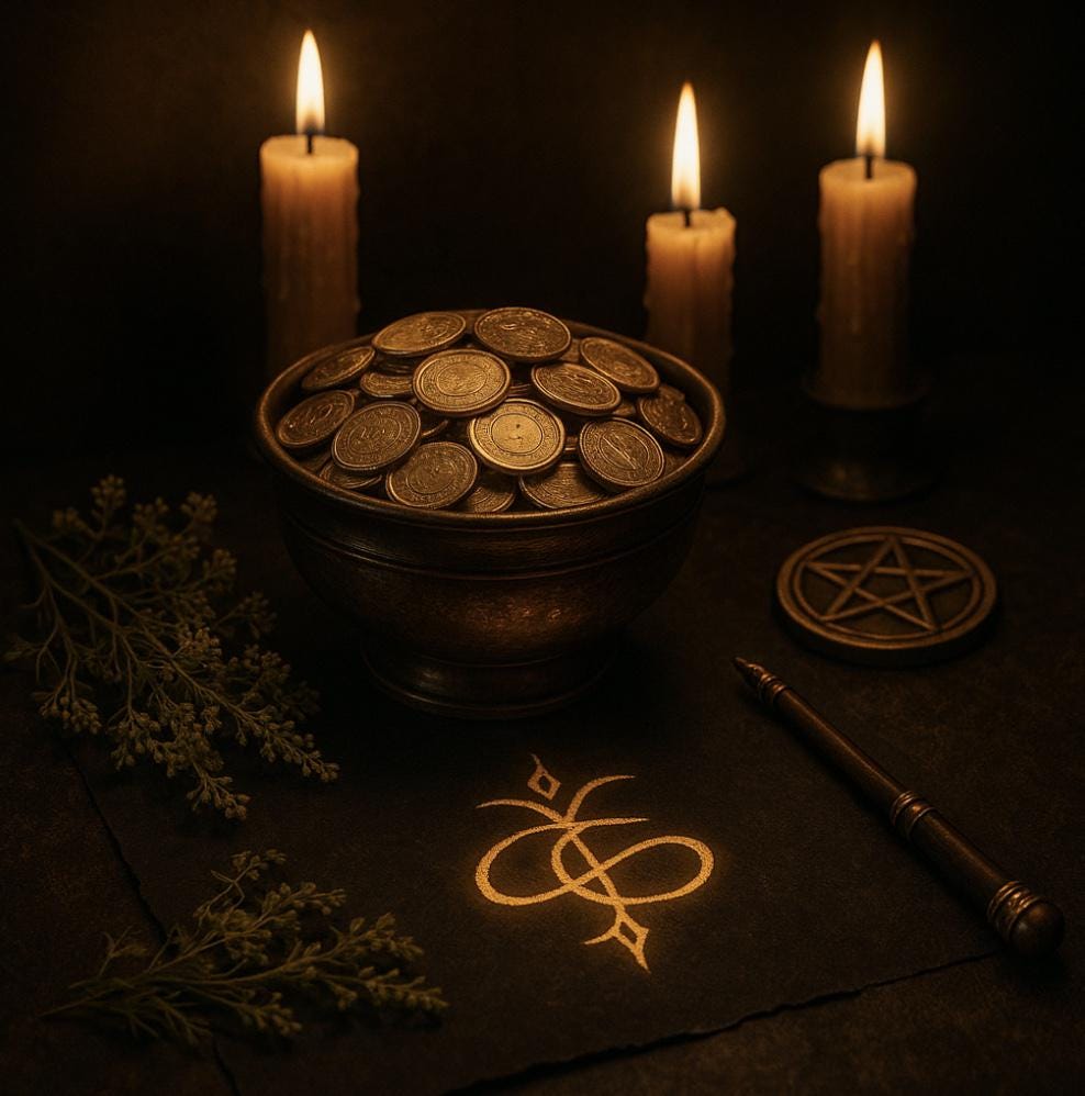 Fortune Ritual - Call the Golden Current to You - Powerful spiritual spell for financial fortune - lucky opportunity spell