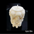Pentagram and Skull's Pile Handmade Premium Wax Pillar Candle (Unscented)