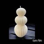 Stacked Sphere Pillar Candle for Minimalist and Occult Decor Lovers (Unscented)