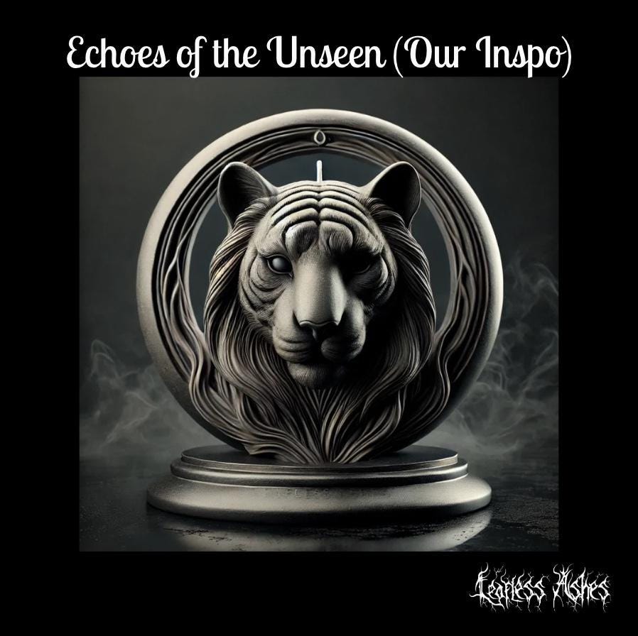 Tiger Head Decorative Handmade Pillar Candle for Altars and Home Decor (Unscented)