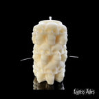 Pentagram and Skull's Pile Handmade Premium Wax Pillar Candle (Unscented)