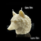 Wolf Head Gothic Handmade Candle Decor - Wolf Totem Ritual Candle (Unscented)
