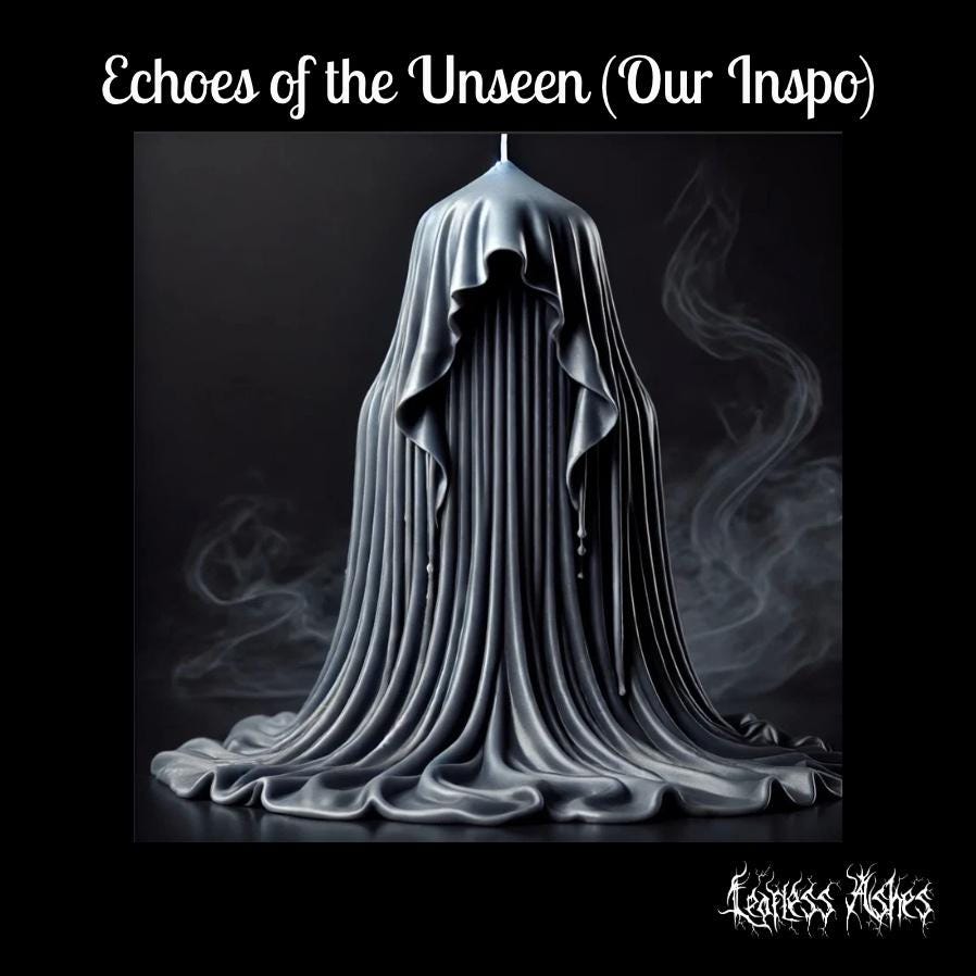 Death Faceless/Ghost Handmade Premium Wax Pillar Candle (Unscented) 5.0x2.3in (Unscented)