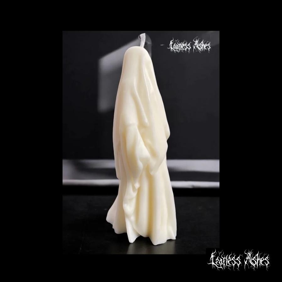 Death Faceless/Ghost Handmade Premium Wax Pillar Candle (Unscented) 5.0x2.3in (Unscented)