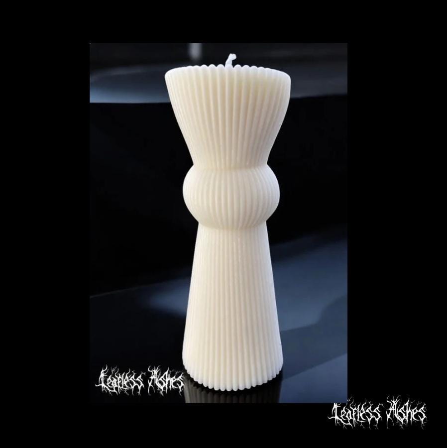 Luxury Sculptural Wax Candle for Home and Altar (Unscented)