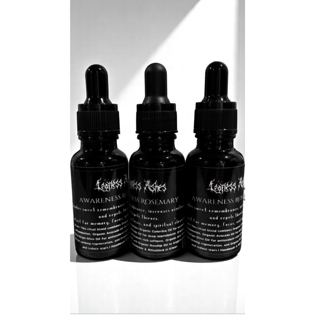 Awareness Rosemary Ritual Oil for Energy Purification, Spiritual Protection, Aura Clarity, and Witchcraft Use